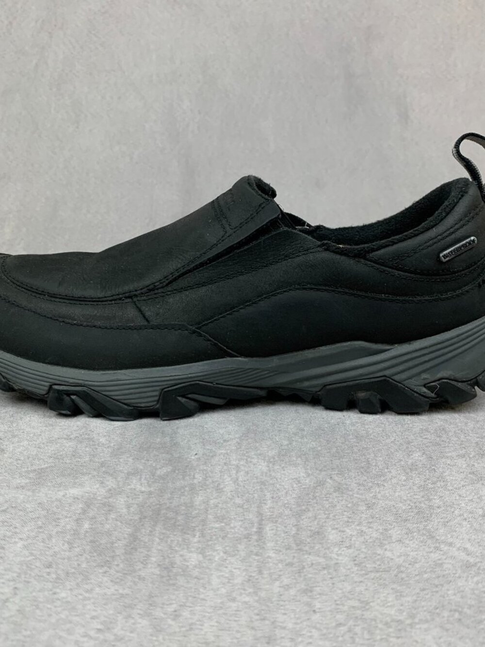 Merrell Mens Shoes 10.5 Black Coldpack Ice+ Moc Waterproof Winter Slip-On J49819